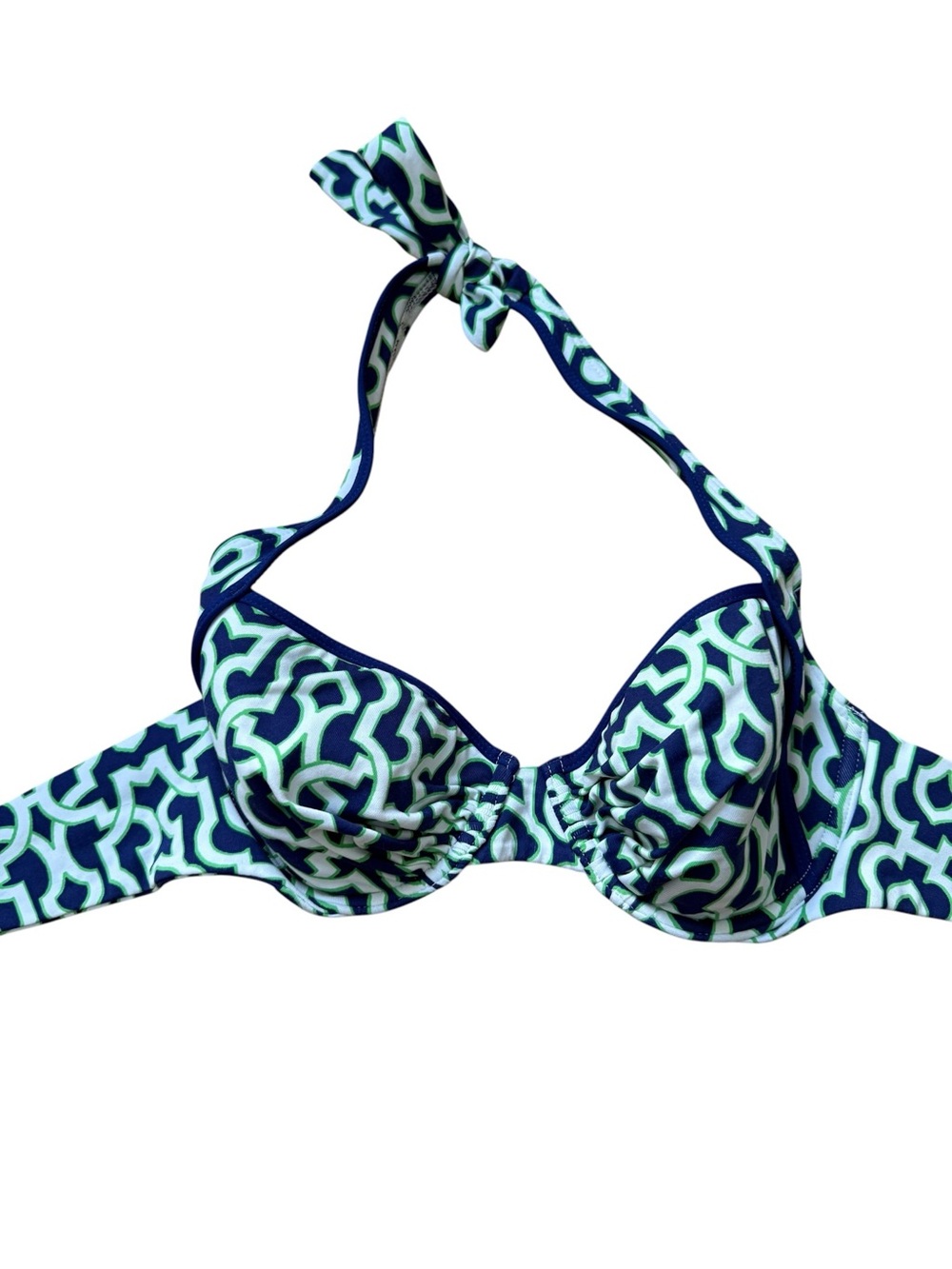 Tommy Bahama Pearl Full Coverage Underwire Halter Bikini Top Size 34C Swimwear